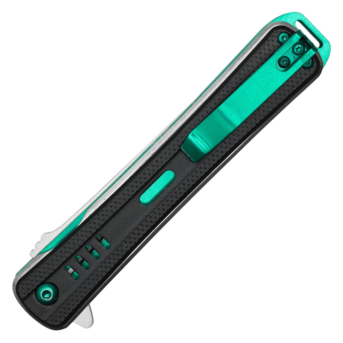 Wartech - 8.75" Slim Black & Green | Spring Assisted Pocket Knife