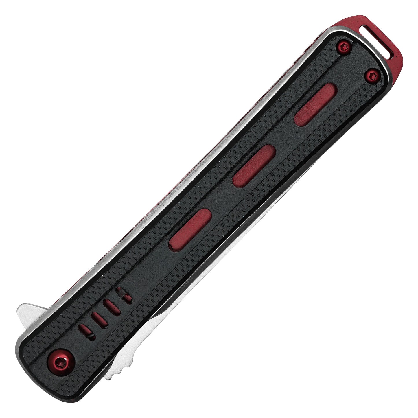 Wartech - 8.75" Slim Black & Red | Spring Assisted Pocket Knife