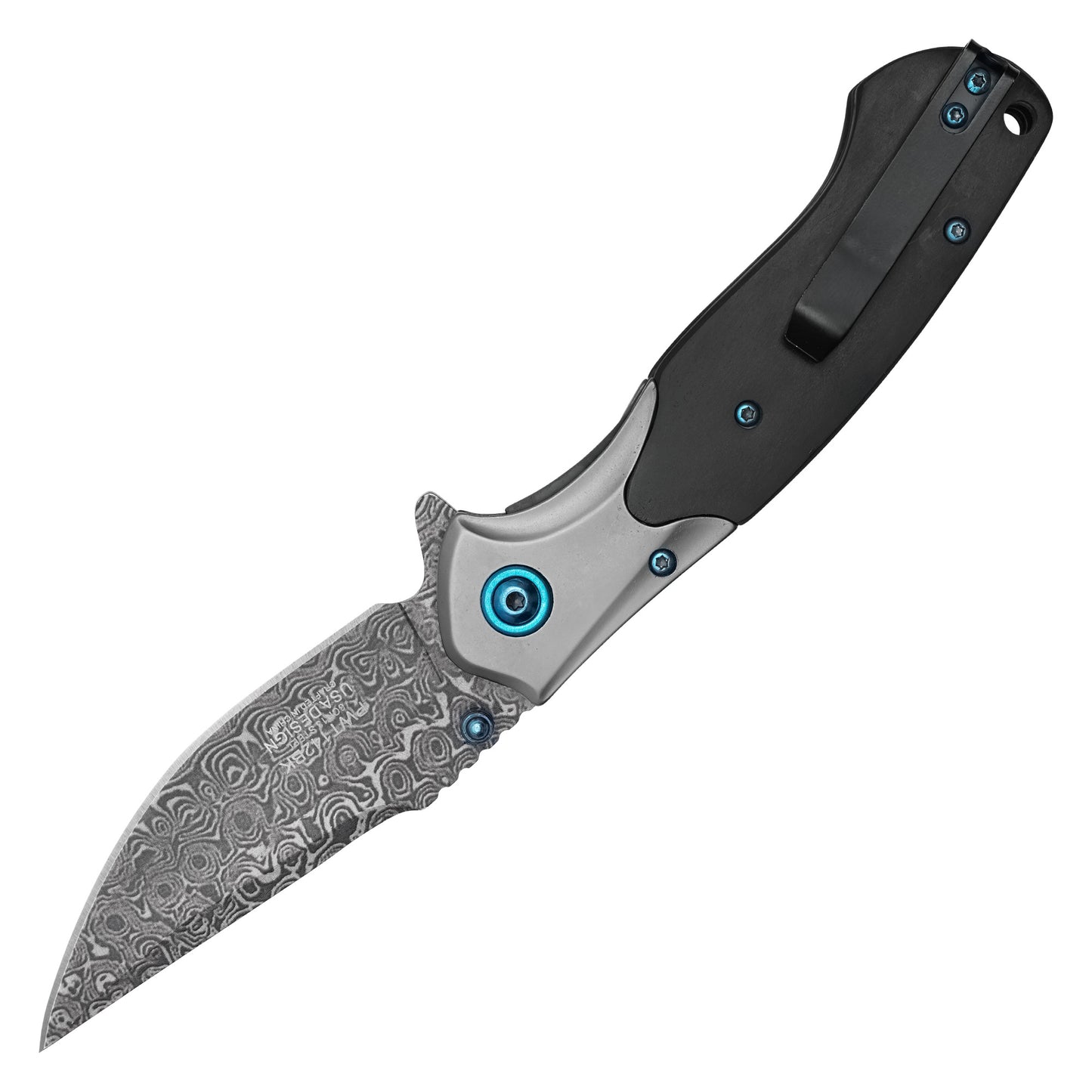 Wartech - 8” Black Wood | Spring Assisted Pocket Knife