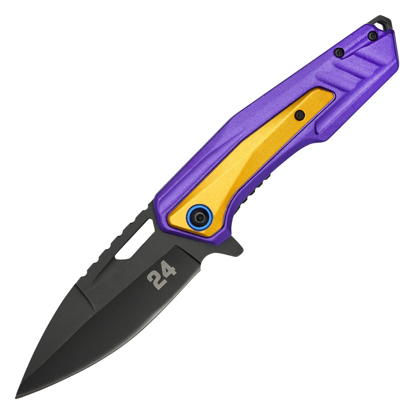Los Angeles Lakers - Kobe #24 Purple & Gold | Spring Assisted Pocket Knife