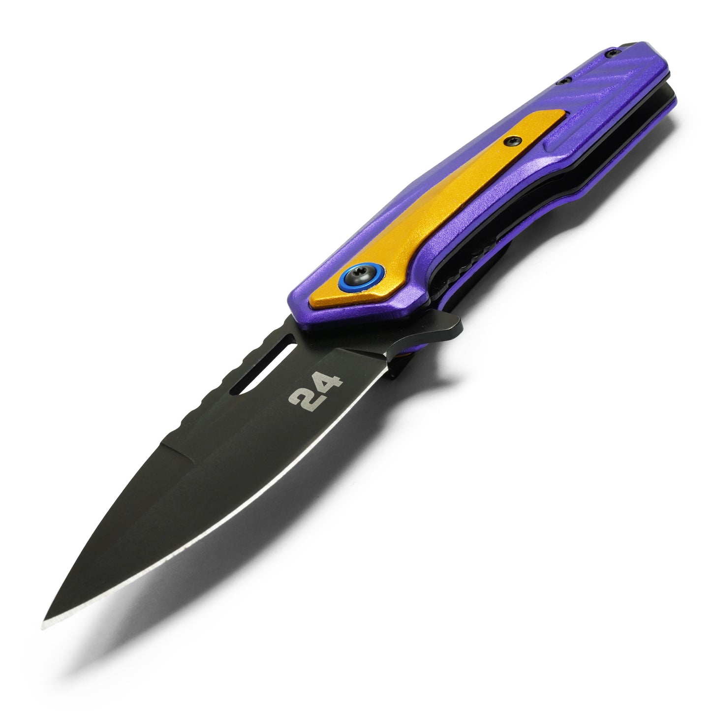 Los Angeles Lakers - Kobe #24 Purple & Gold | Spring Assisted Pocket Knife