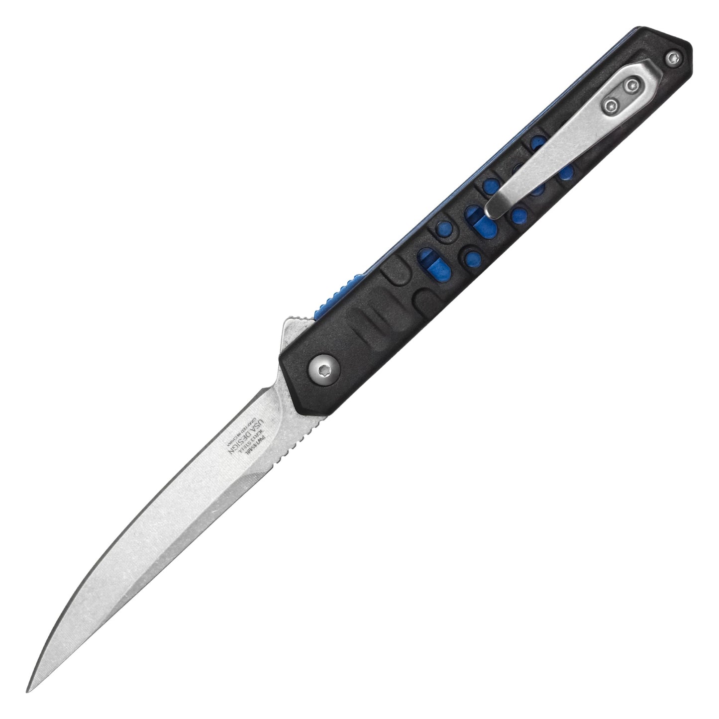 Wartech - 8" Stonewashed Slim Blue | Folding Pocket Knife
