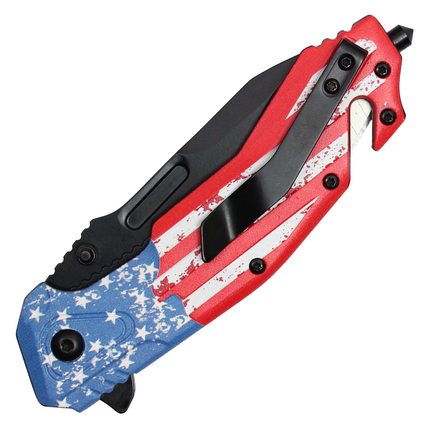 Wartech - 8.5" USA Flag | Spring Assisted Pocket Knife
