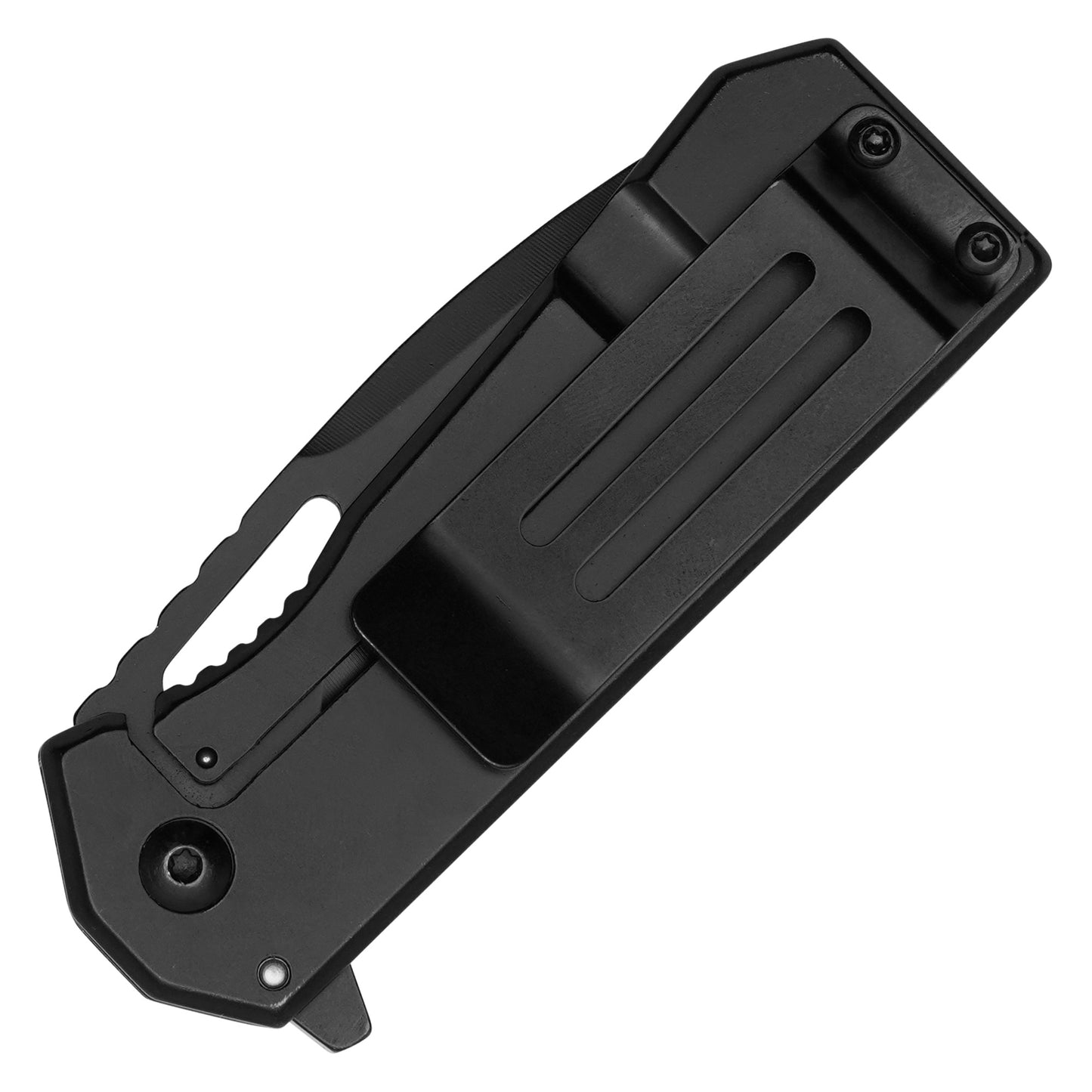 Wartech - 6.25" Black Bitcoin Knife | Spring Assisted Pocket Knife