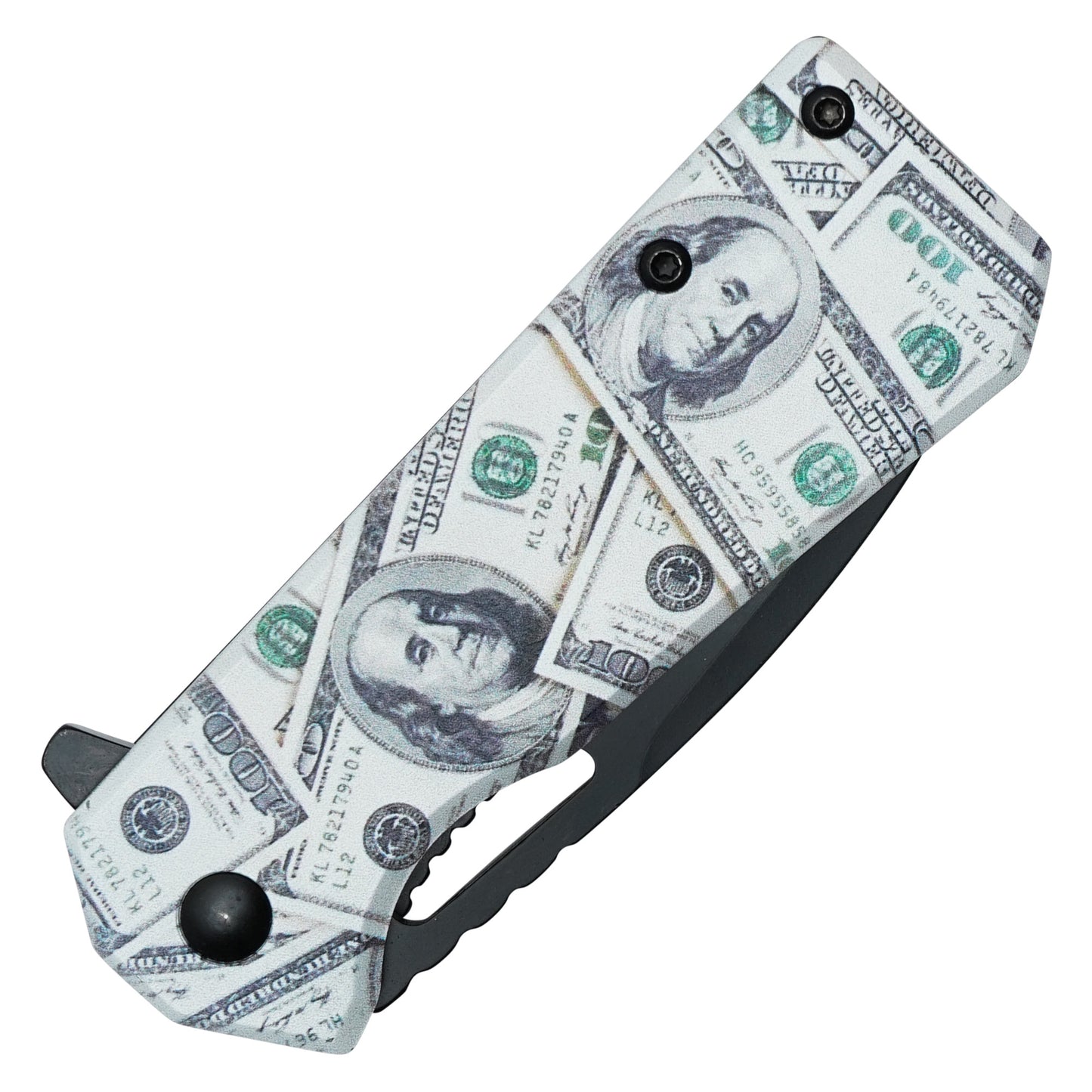 Wartech - 6.25" 100 Dollar Bill | Spring Assisted Pocket Knife