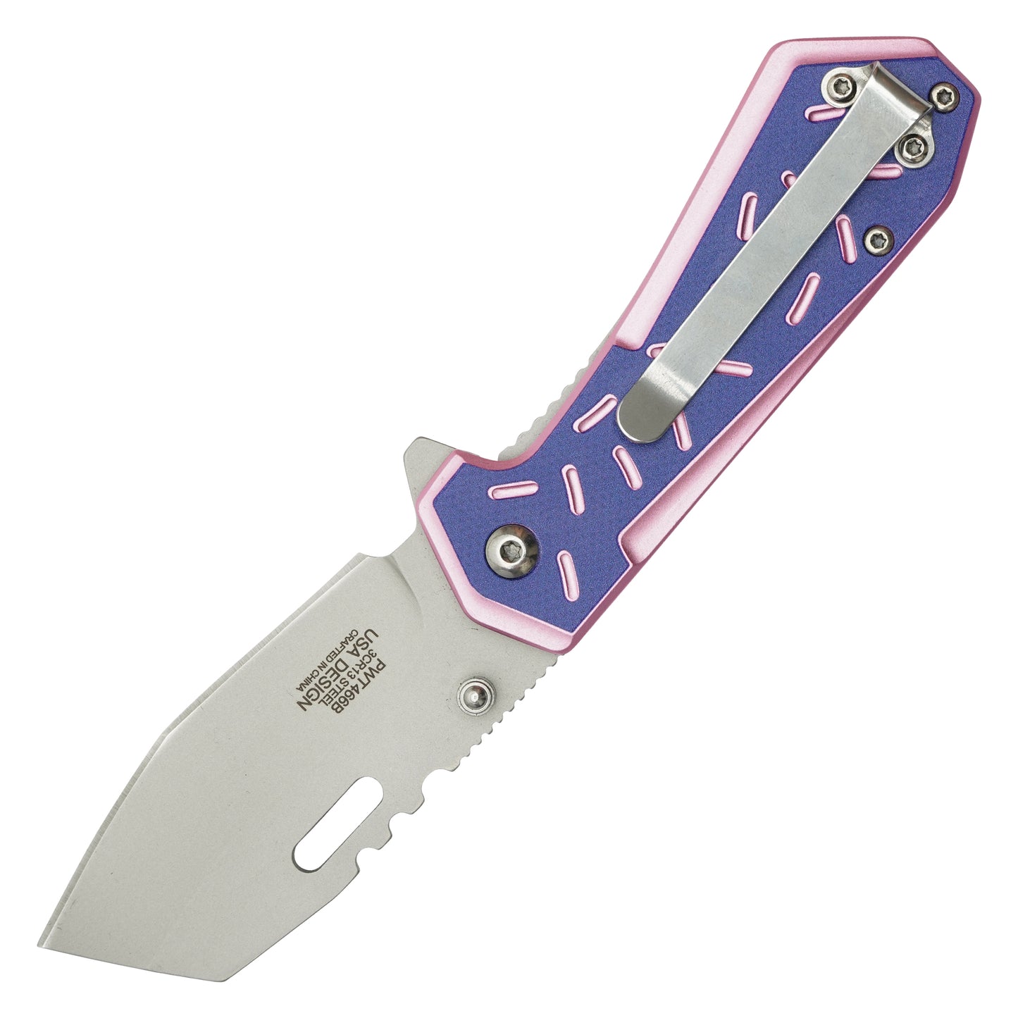 Wartech / Sweet Treats - 6.5” Purple Sprinkles | Spring Assisted Pocket Knife