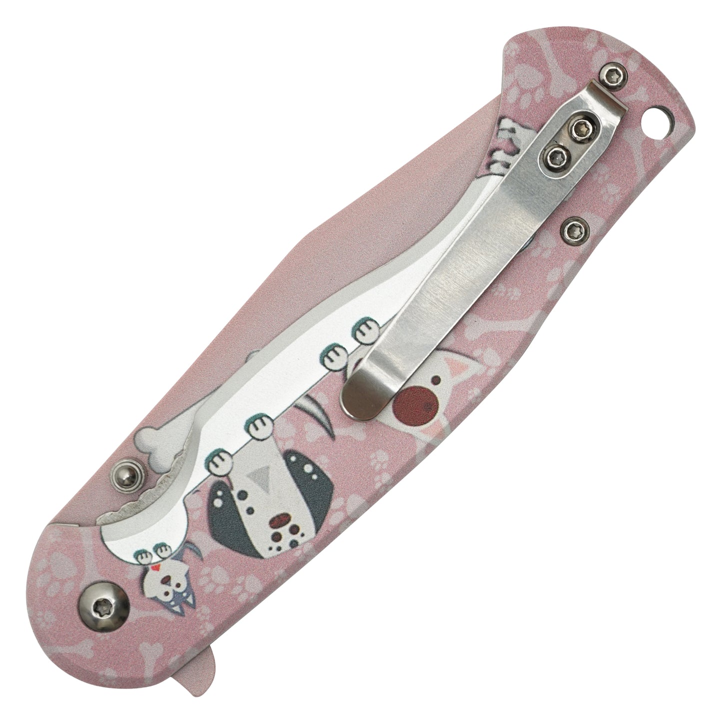 Wartech - 8” Pink Pets | Spring Assisted Pocket Knife