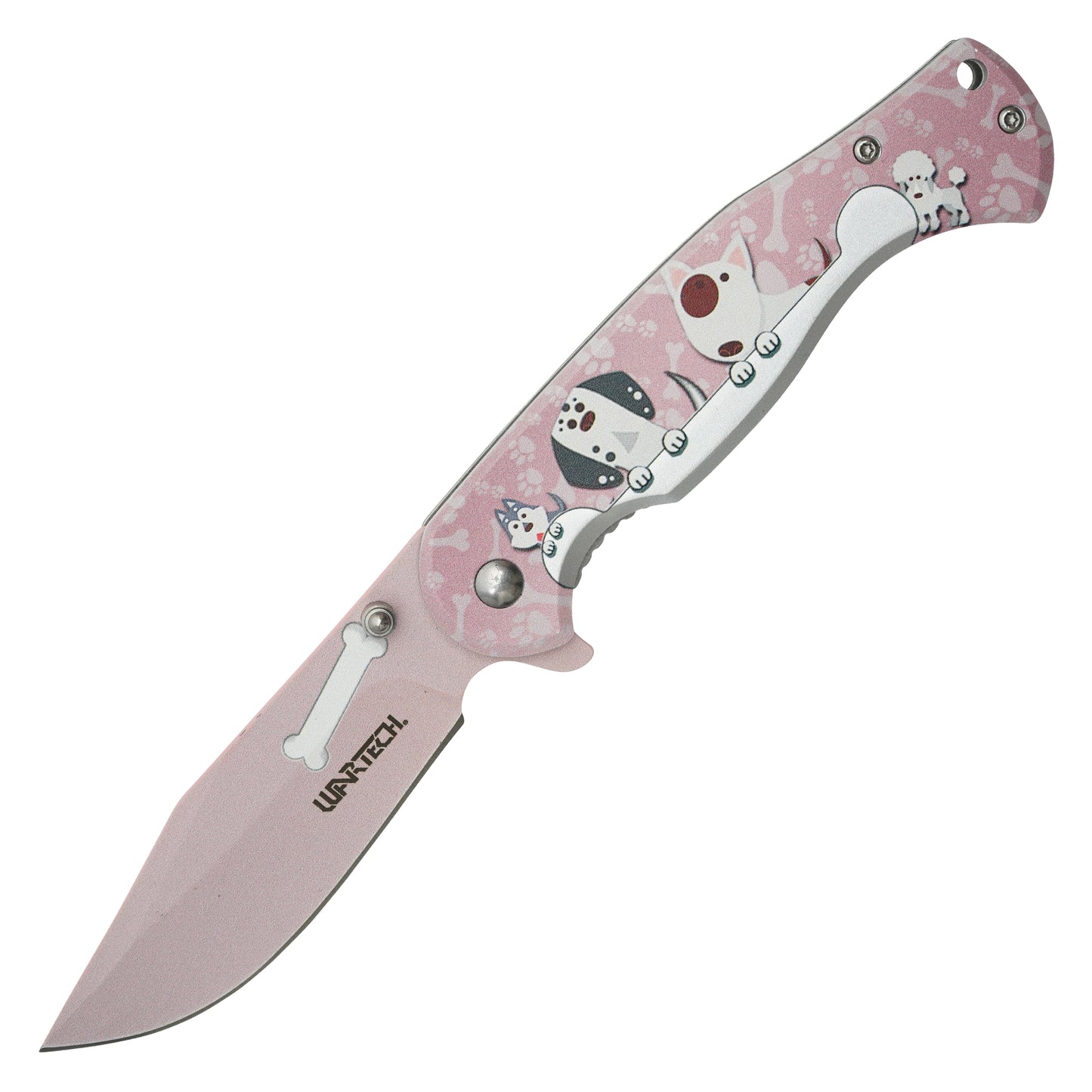 Wartech - 8” Pink Pets | Spring Assisted Pocket Knife