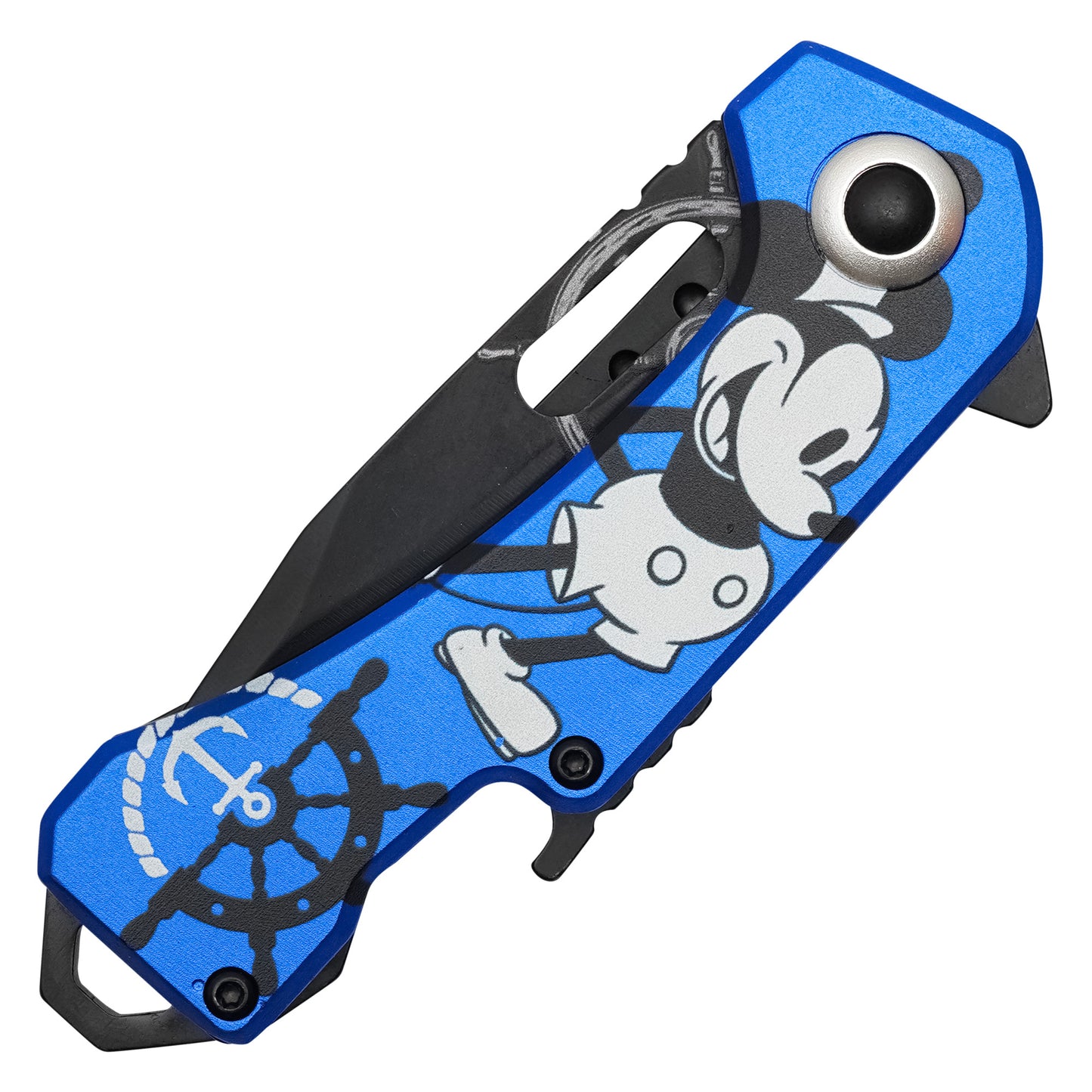 Wartech - 6.75” Steamboat Willie Mickey | Spring Assisted Pocket Knife