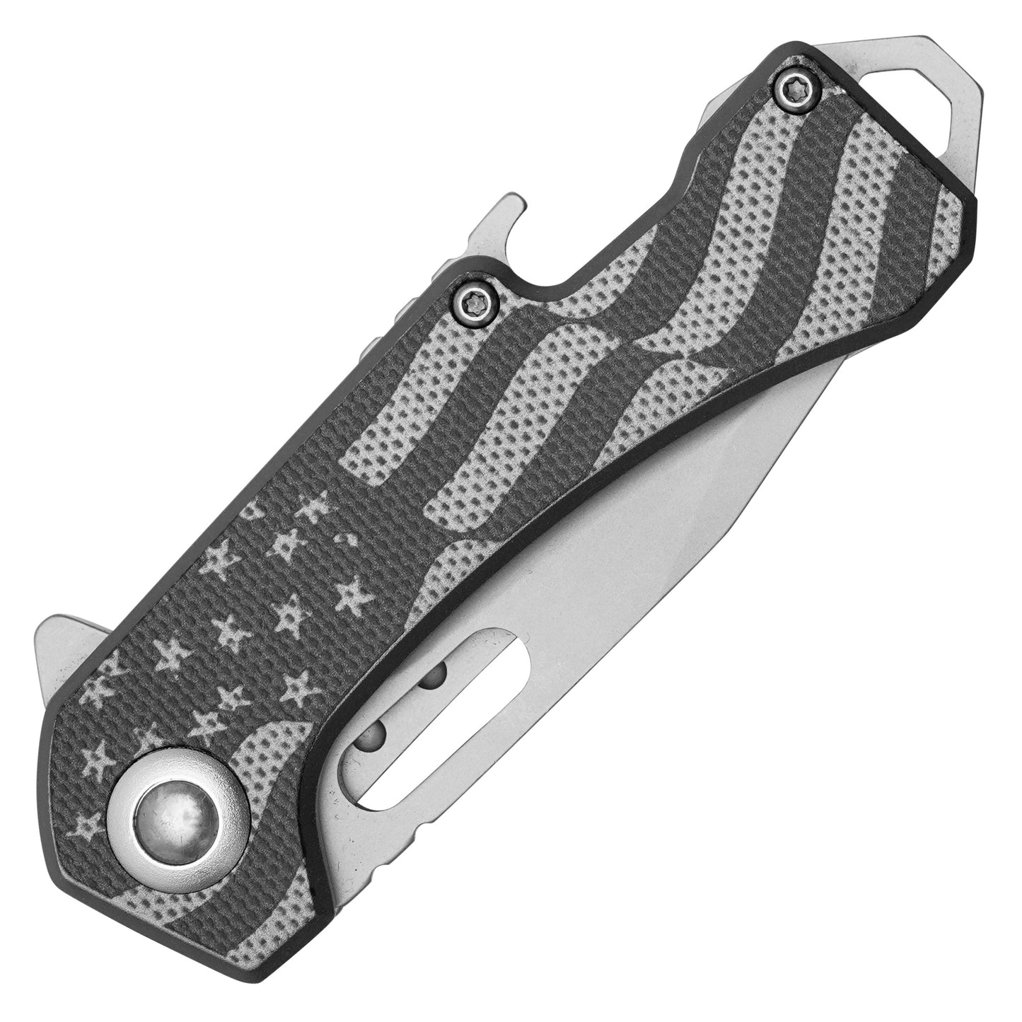 Wartech - 6.75” Gray Patriot | Spring Assisted Pocket Knife