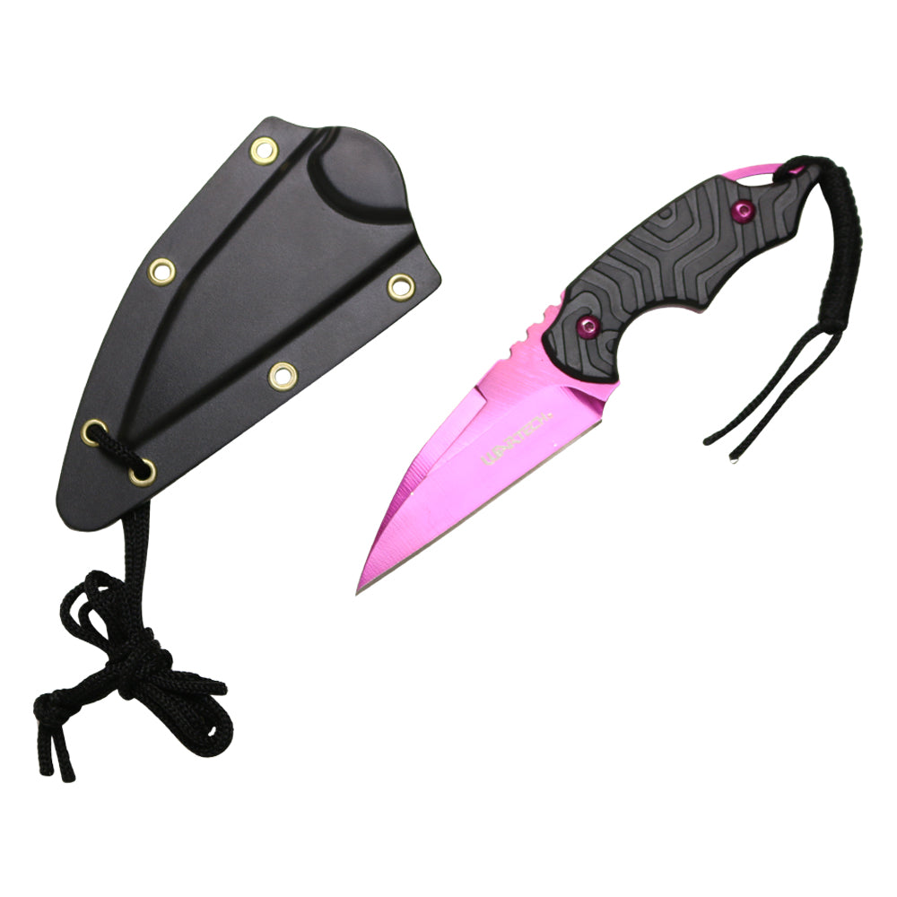 6-inch Pink Blade Knife w Paracord and Sheath