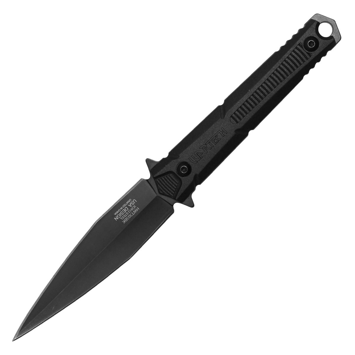 Wartech - 8.5" Black Tactical | Spring Assisted Pocket Dagger