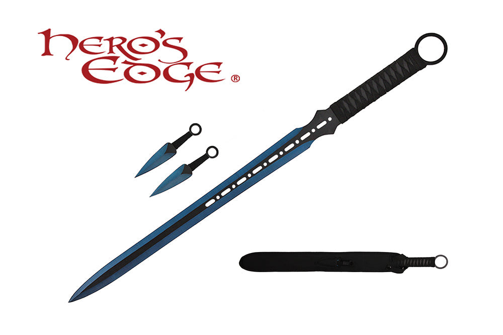 27-inch 7.5-inch 440 Stainless 2 Tone Blade Sword w Sheath