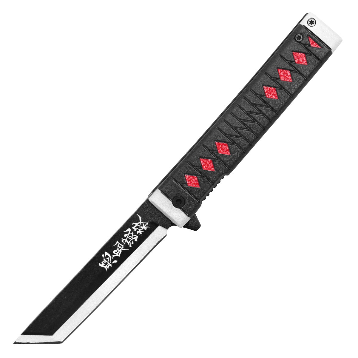 Demon Slayer - 8" Tanjiro Kamado's Nichirin Katana | Spring Assisted Pocket Knife
