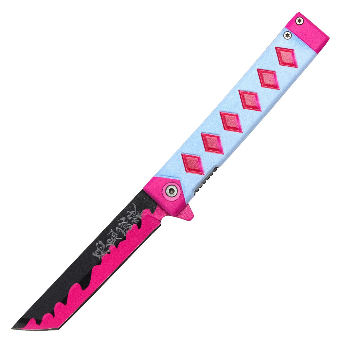 Demon Slayer - 8" Mitsuri Kanroji's Nichirin Katana | Spring Assisted Pocket Knife