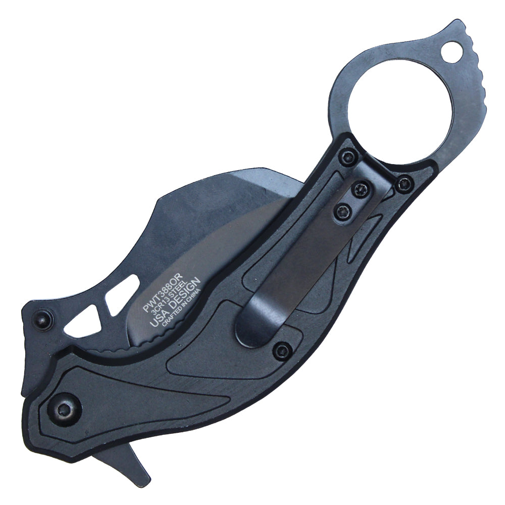 7" Orange Karambit Knife
