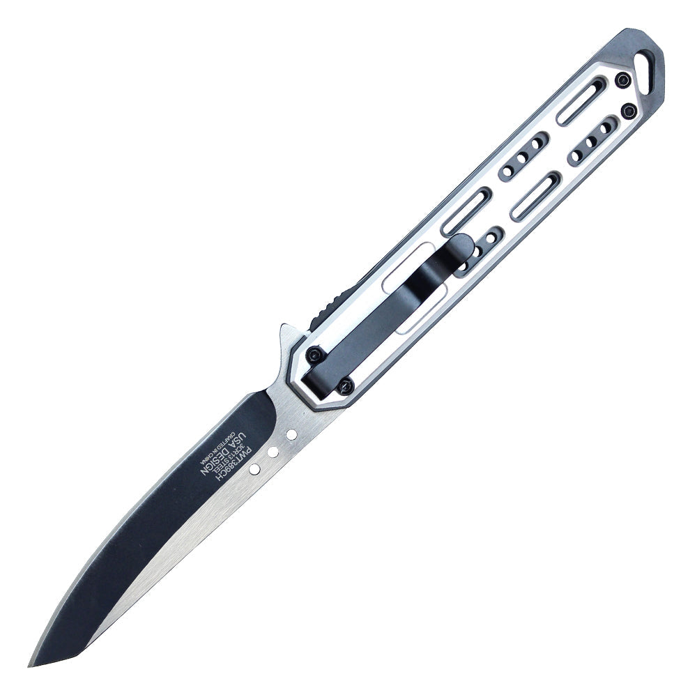 8.5" Spring Assisted Folding Knife (Chrome)