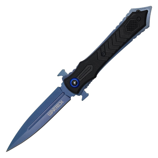 Wartech - 8" Silver | Spring Assisted Pocket Dagger