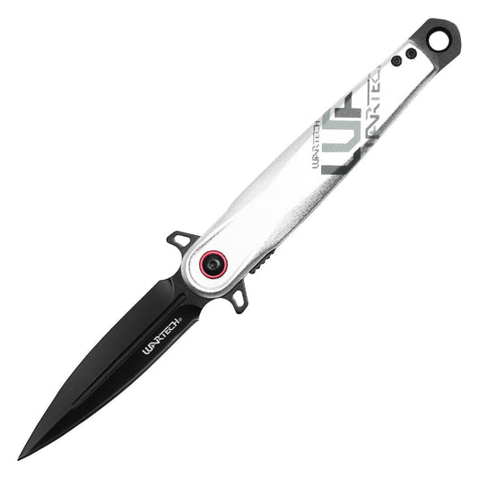 Wartech - 8.5" Chrome | Spring Assisted Pocket Dagger