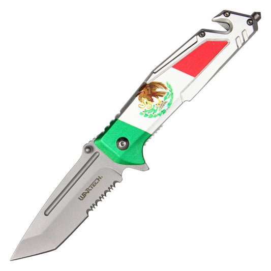 Wartech - 8.5" Mexico Flag | Tactical Pocket Knife