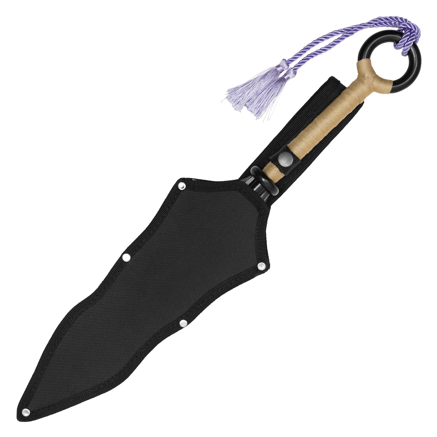 Black Kunai Blade Replica | Collectible Steel Fantasy Kunai