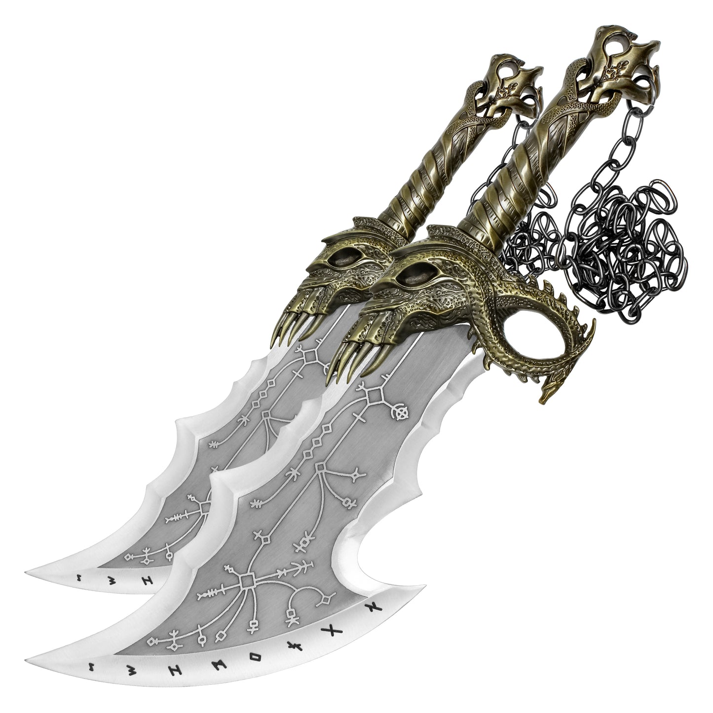 God of War - Kratos' Blades of Chaos Replica | Collectible Steel Chained Blades