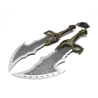 God of War - Kratos' Blades of Chaos Replica | Collectible Steel Chained Blades