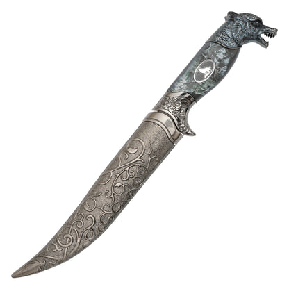 11" – Ornate Wolf Dagger | Stainless Steel Display Dagger
