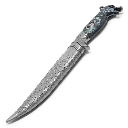 11" – Ornate Wolf Dagger | Stainless Steel Display Dagger