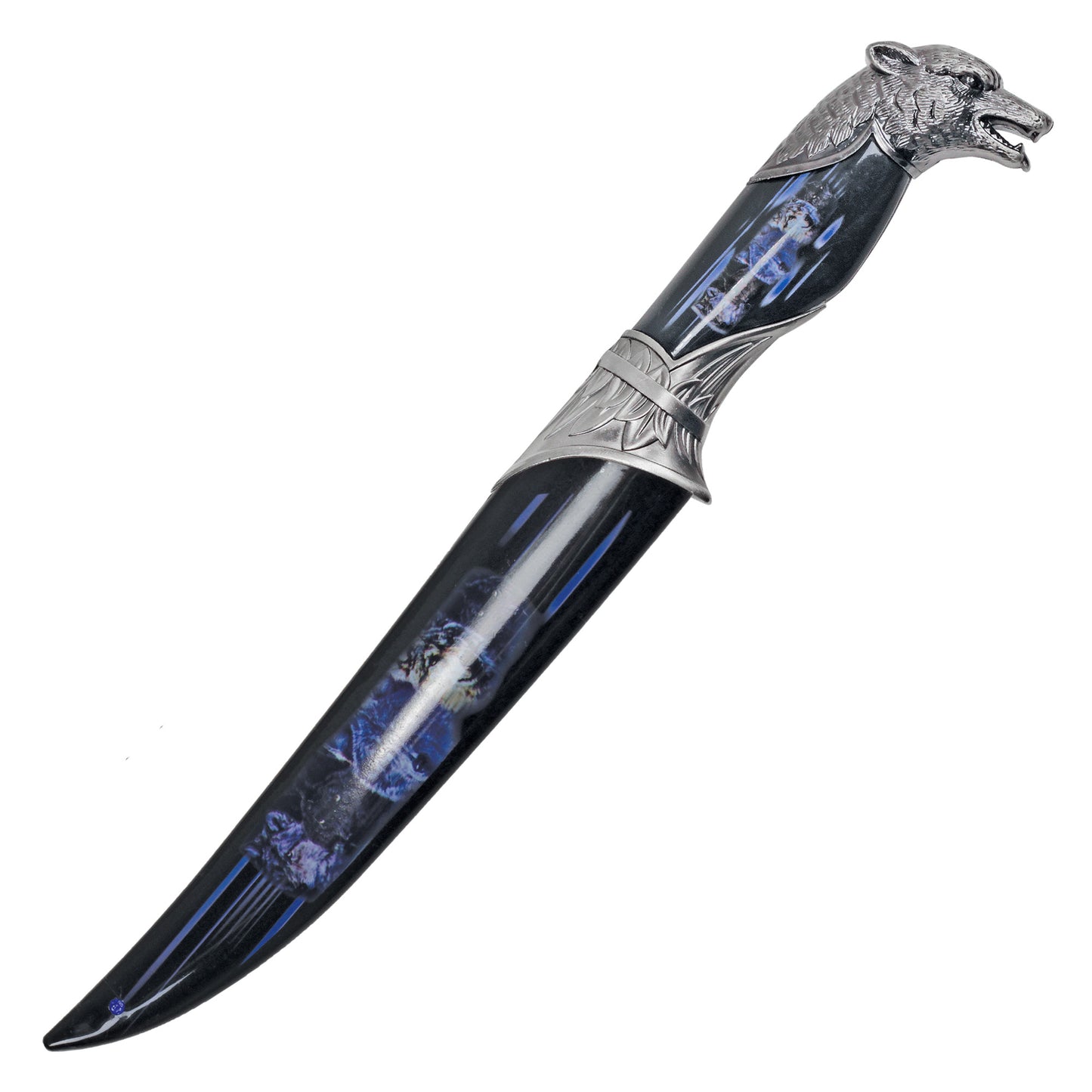13" Wolf Head Hunting Knife | Fixed Blade Collectible Knife