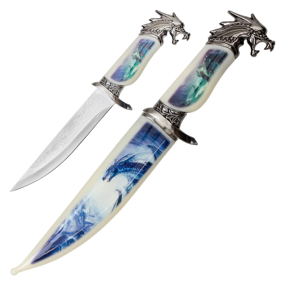 13" Dragon Head Hunting Knife | Fixed Blade Collectible Knife