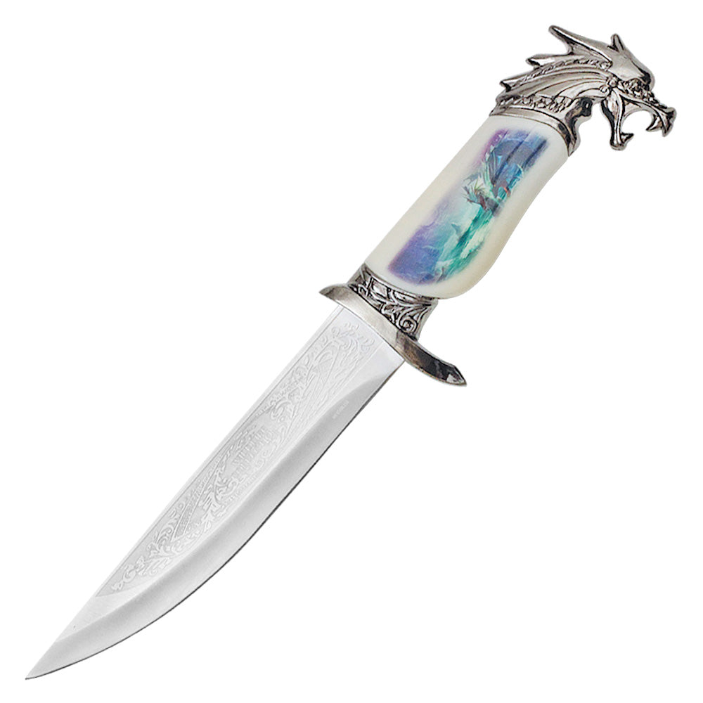 13" Dragon Head Hunting Knife | Fixed Blade Collectible Knife