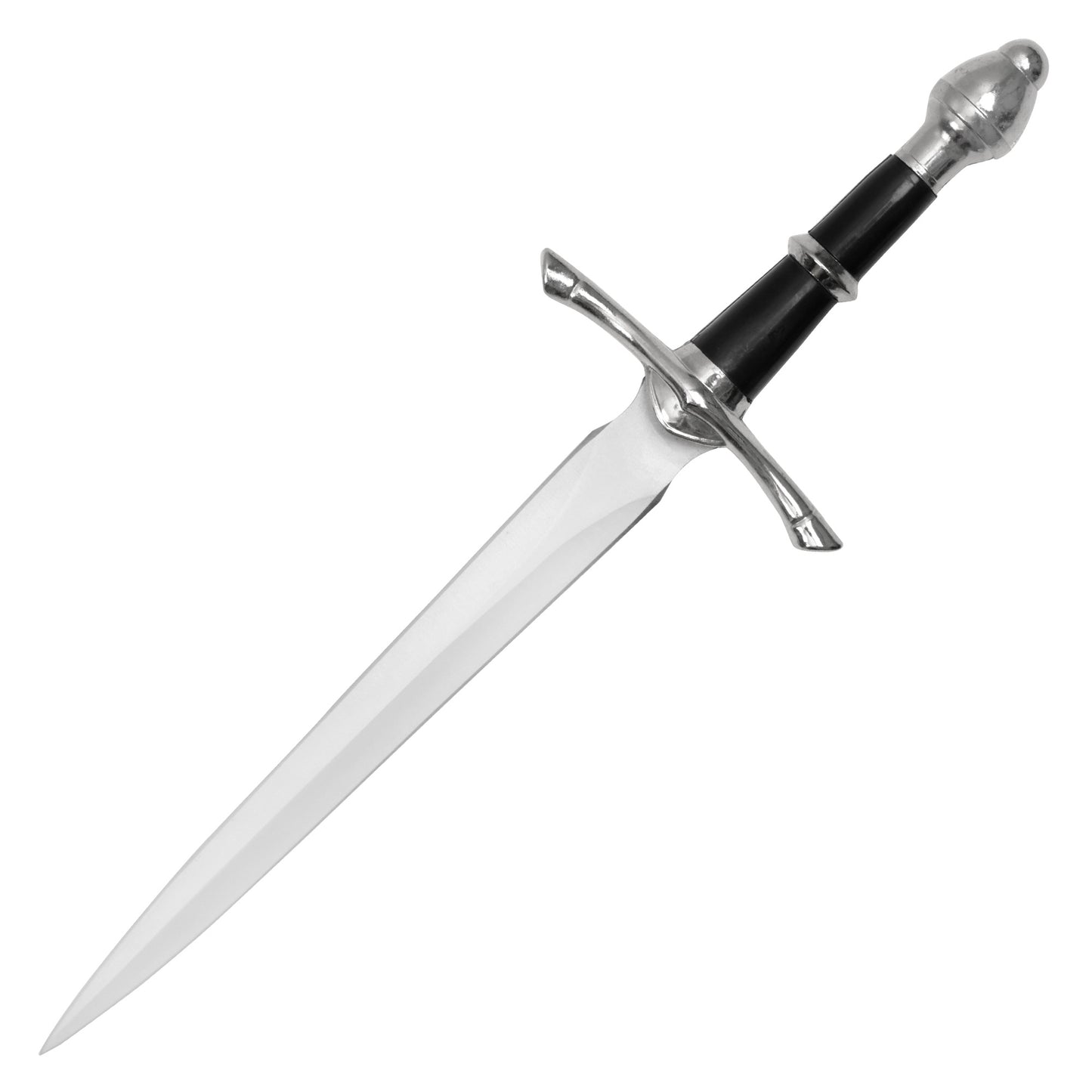 13.75" - Black & Silver | Medieval Steel Dagger