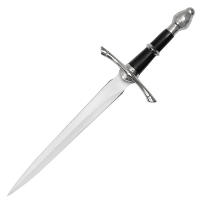 13.75" - Black & Silver | Medieval Steel Dagger