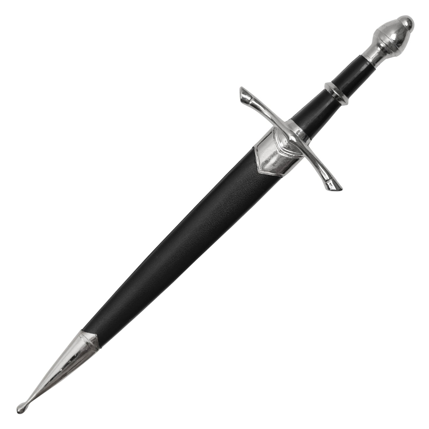 13.75" - Black & Silver | Medieval Steel Dagger
