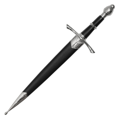13.75" - Black & Silver | Medieval Steel Dagger