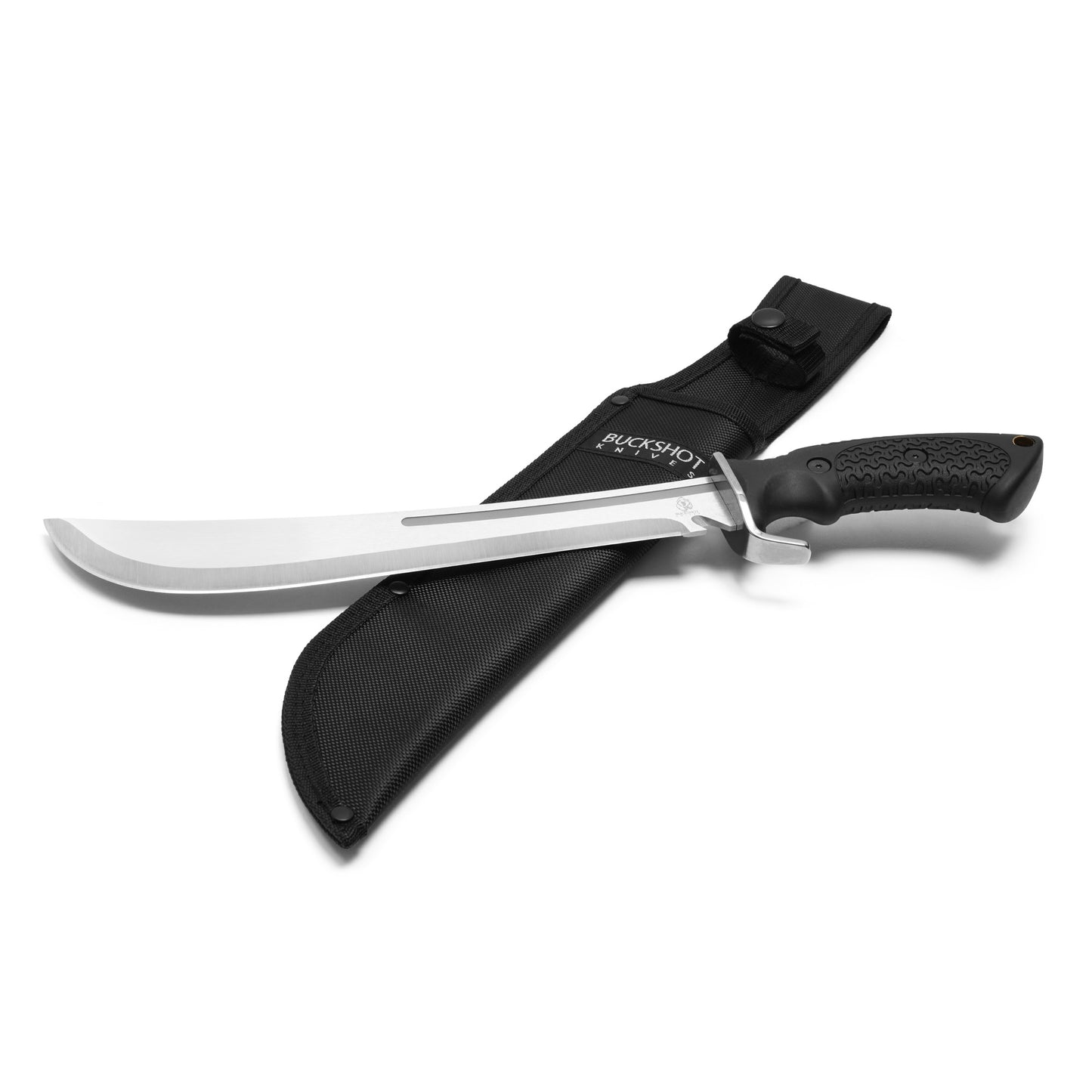 Buckshot Knives - 16" Tactical Silver Machete | Fixed Blade Knife