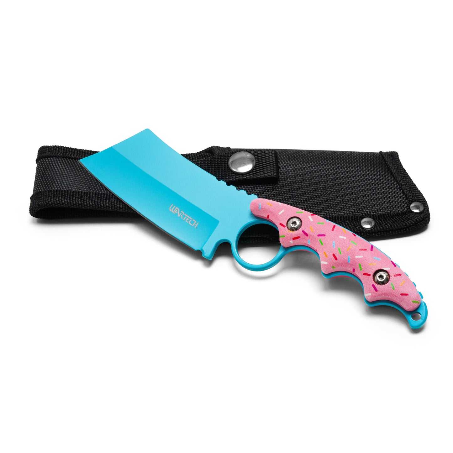 Wartech / Sweet Treats - 8.25" Frosted Blue Cleaver | Fixed Blade Knife