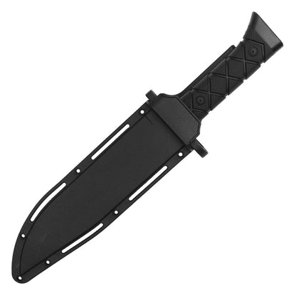 Wartech - 14" Black Serrated Hunting Knife