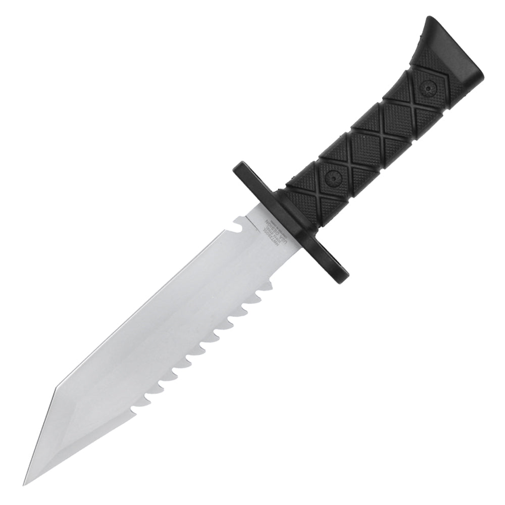 Wartech - 14" Silver Serrated Hunting Knife