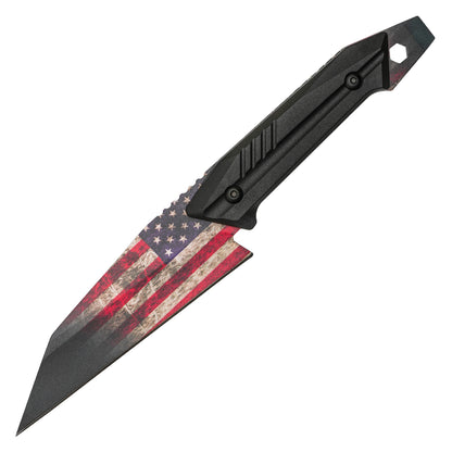 Wartech - 9" Tactical USA Flag Knife Set | Fixed Blade Hunting Knife