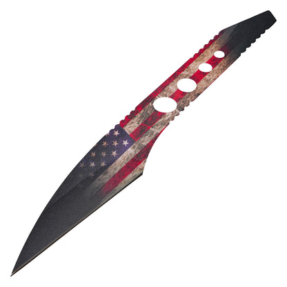 Wartech - 9" Tactical USA Flag Knife Set | Fixed Blade Hunting Knife