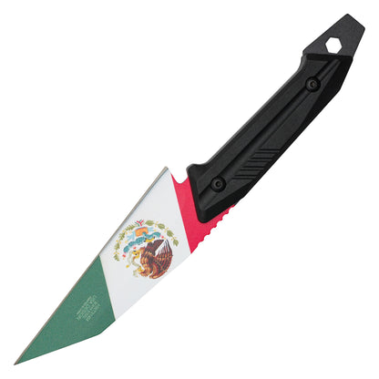 Wartech - 9" Tactical Mexico Flag Knife Set | Fixed Blade Hunting Knife