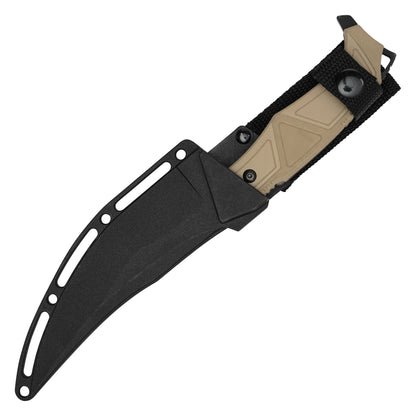 Wartech - 9.75" 2-Tone Desert | Fixed Blade Hunting Knife