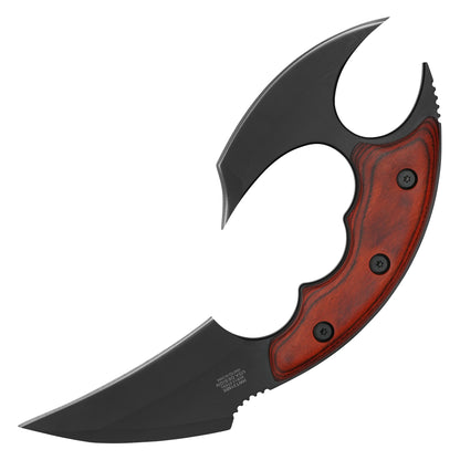 Wartech - 8.25” Black Dual Hybrid Blade | Fixed Blade Hunting Knife