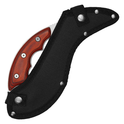Wartech - 8.25” Chrome Dual Hybrid Blade | Fixed Blade Hunting Knife