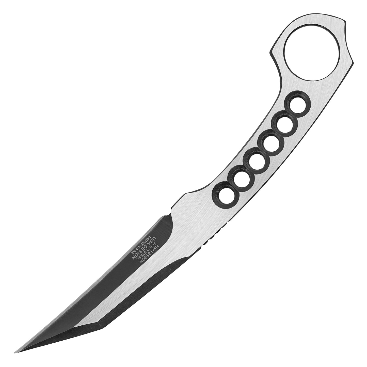 Wartech - 7.25” Full Tang Perforated 2-Tone | Fixed Blade Hunting Knife