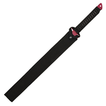 Hero's Edge – 27" Black Wrapped Red Ninja | Full Tang Steel Sword