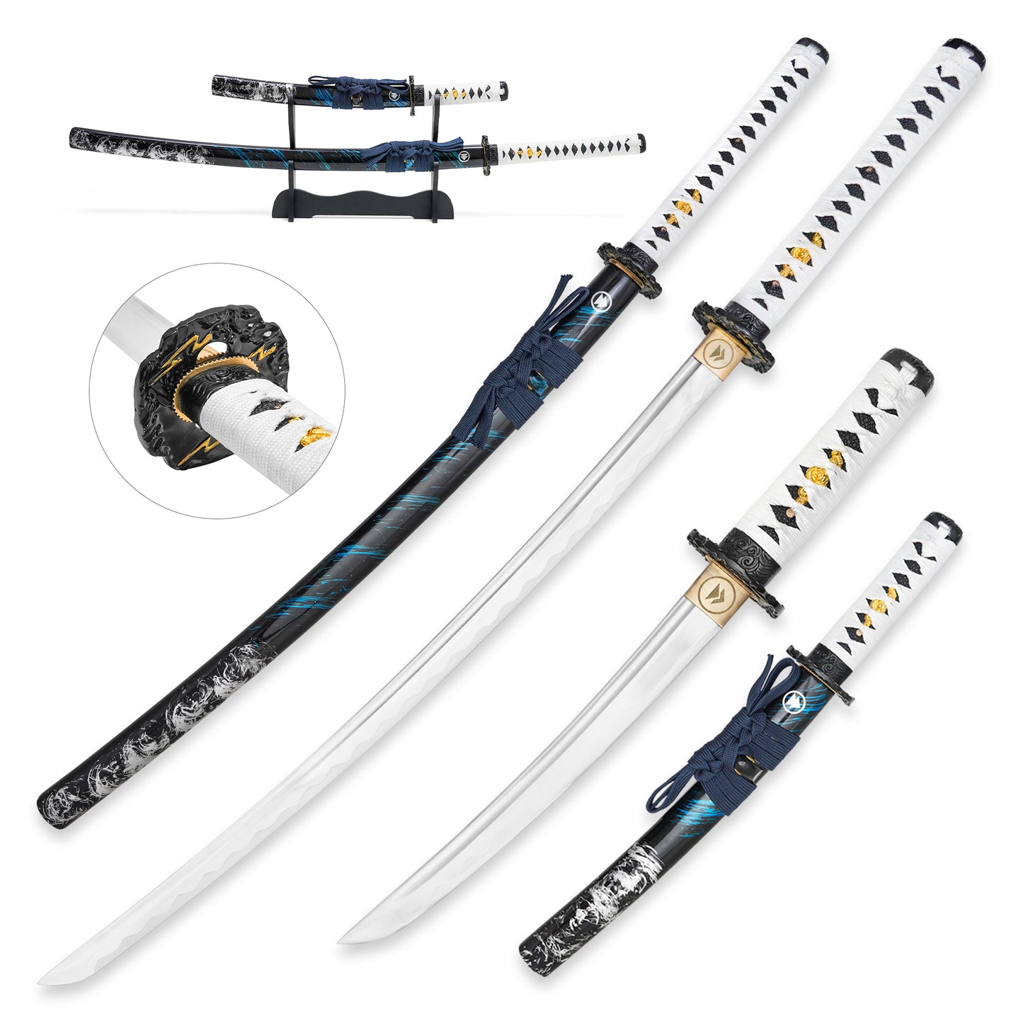 Ghost of Tsushima - Sakai Clan Katana & Wakizashi Replica Set | Collectible Display Steel Sword Set