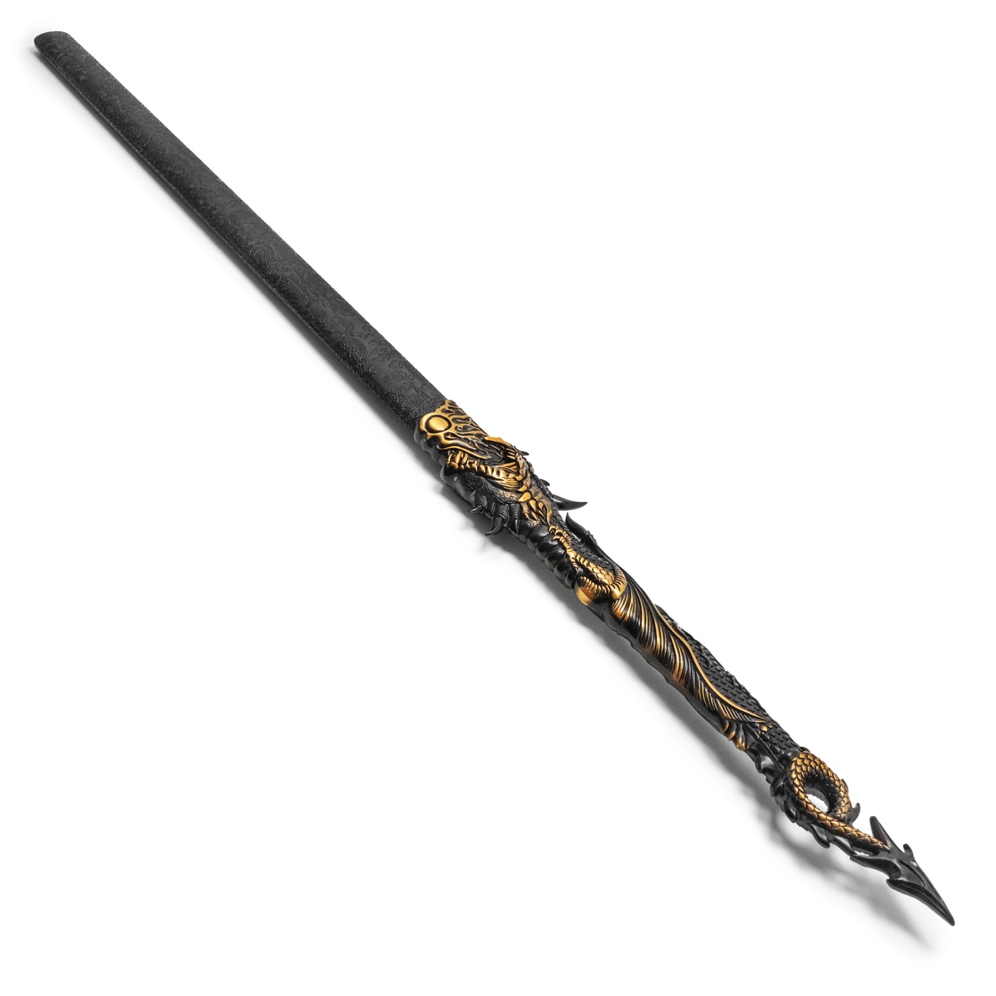 43" – Black Dragon Steel Katana | Stainless Steel Display Sword